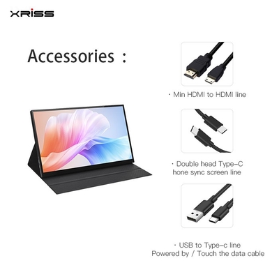 Groothandel 15,6 inch draagbare monitor FHD 4K Touch touch screen draagbare monitor met Type-c-poort HDMI